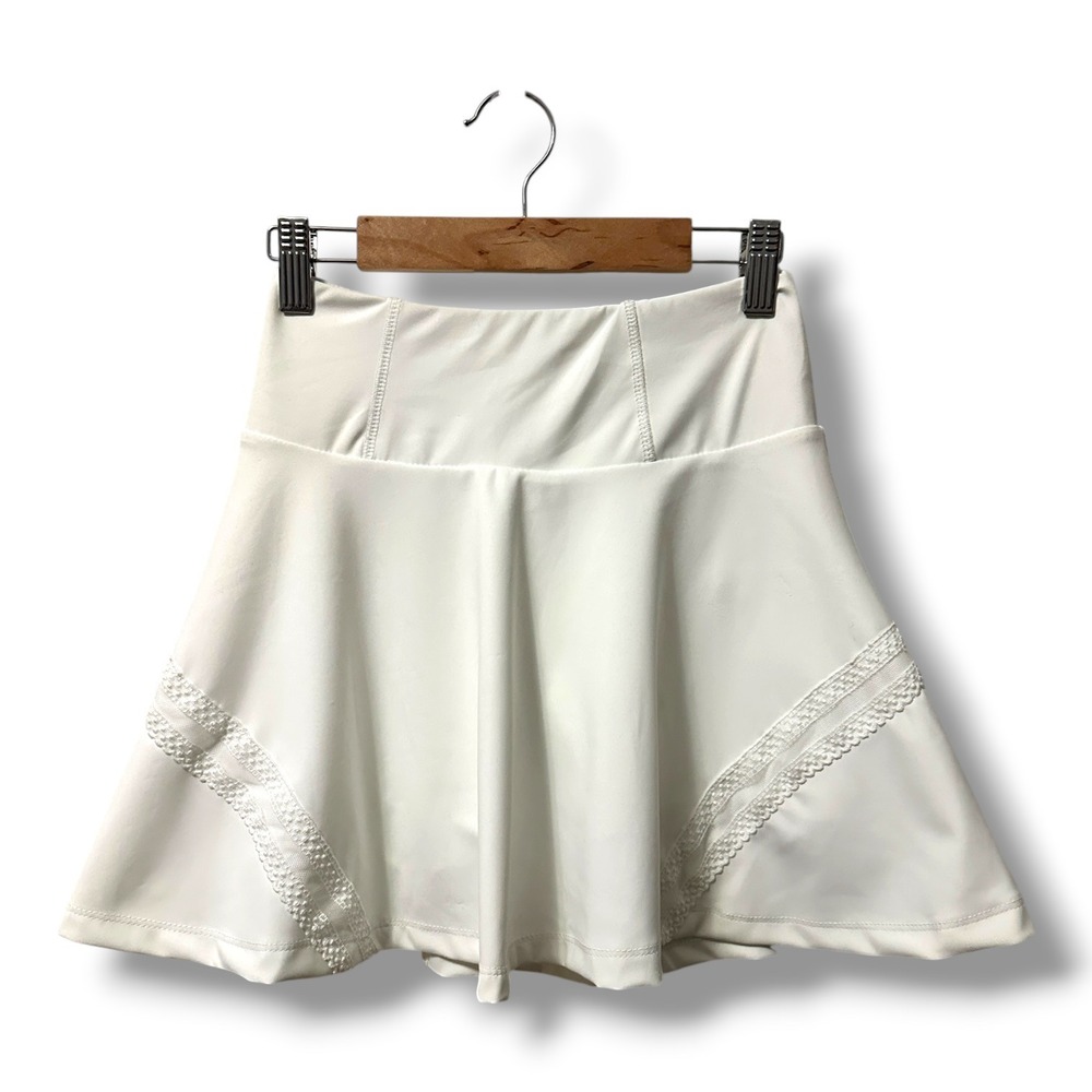 Better Together White Lace Trim Athletic Tennis Skort XS Tennis Pickleball Golf
